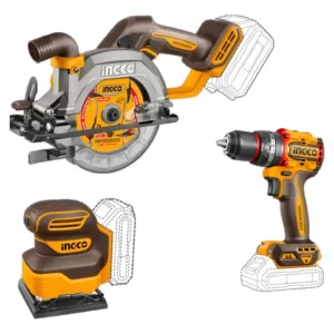 COMBO TALADRO PERCUTOR 66NM+LIJADORA 3/8+SIERRA CIRCULAR 140M-INGCO COSLI241193-4