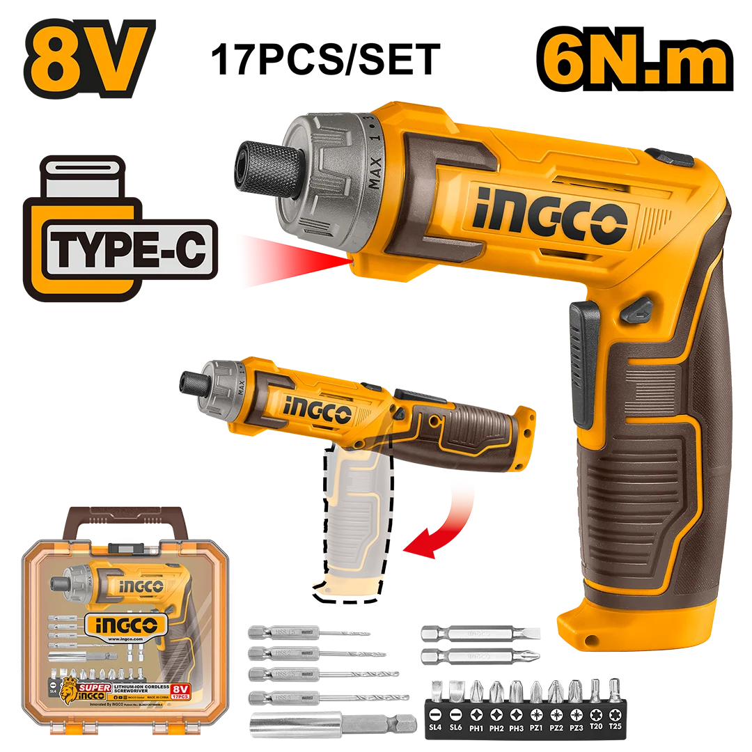 ATORNILLADOR 6NM 8V + ACCESORIOS INDUSTRIAL CSDLI08025 - Imagen 3