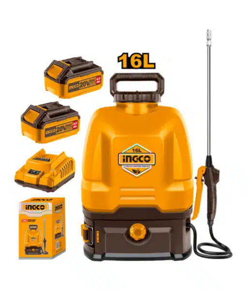 PULVERIZADOR MOCHILA 16L 20V CON KIT-INGCO CSPLI201644