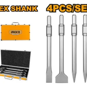 CINCEL HEXAGONAL HEX30 X 4 PCS-CAJA METALICA-INGCO DBC0304375