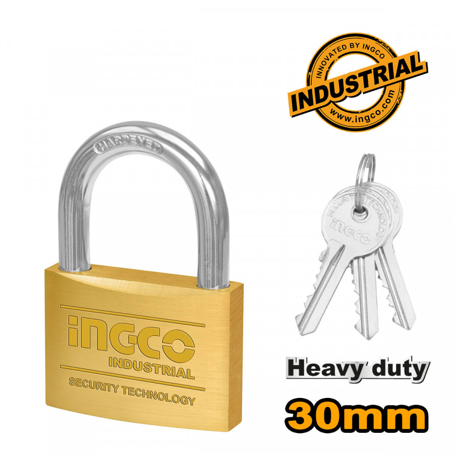 CANDADO BRONCE 30MM-INGCO DBPL0302 - Imagen 2