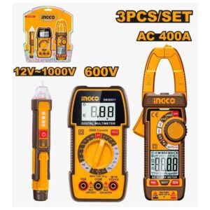 COMBO MULTIMETRO DIGITAL+PINZA AC+DETECTOR VOLTAGE-INGCO DM3068