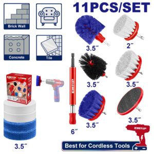 CEPILLOS Y PADS ABRASIVOS DETAILING 11PCS-EMTOP ECBM1101