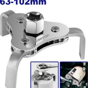 LLAVE SACAFILTRO 3 PATAS 63-102MM 1/2 Y 3/8 TV EMTOP EMUL1401