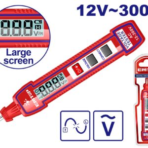 TESTER DE PRUEBA AC12-300V LCD ALARMA SONORA Y VISUAL - EMTOP ETPL33001