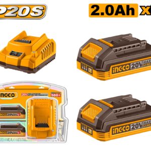 CARGADOR 2AH Y 2 BATERIAS 2AH BLISTER-INGCO FBCPK1222-4