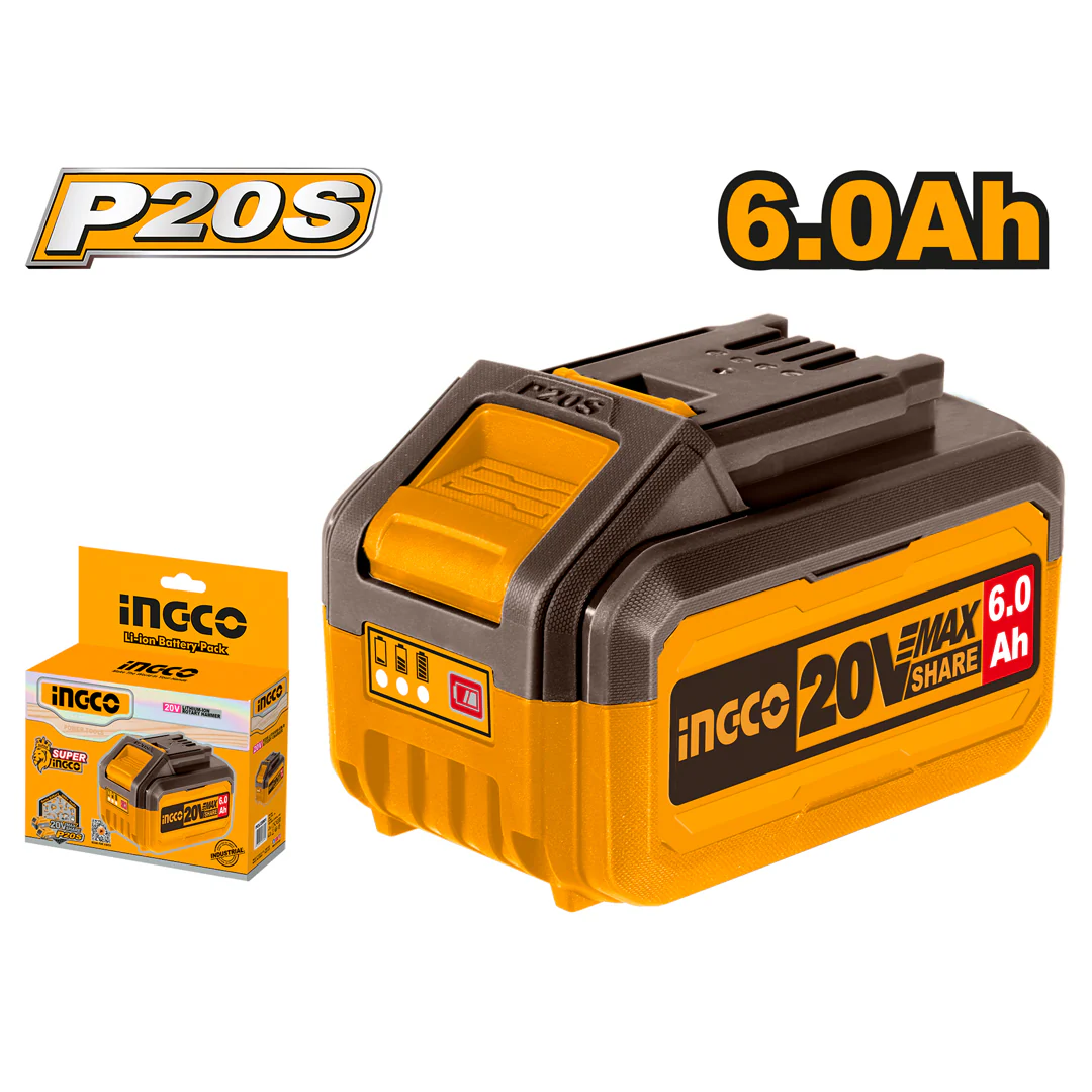BATERIA 20V 6.0 AH - INGCO FBLI2060 - Imagen 2