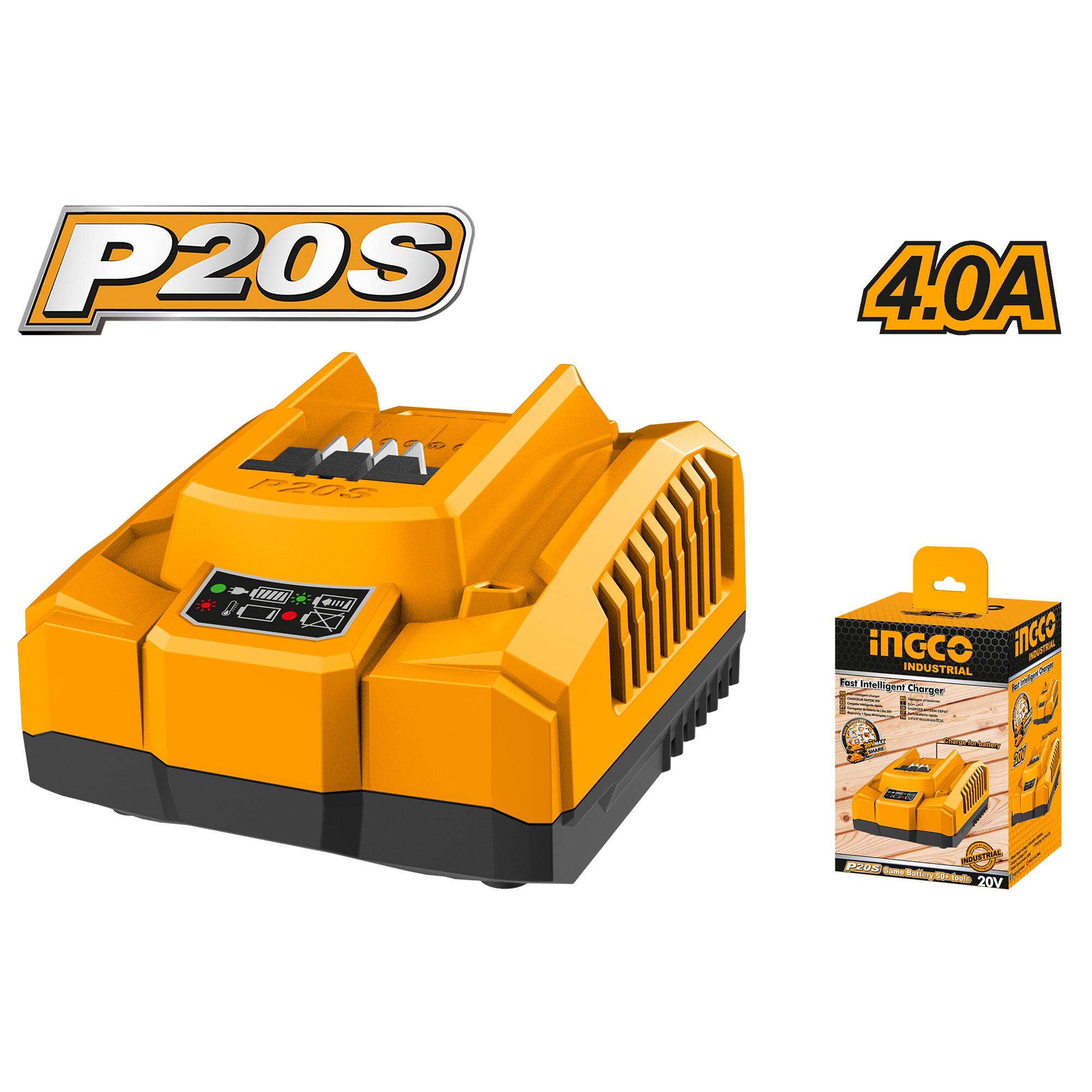 CARGADOR BATERIA 20V 4.0 AH IND-INGCO FCLI20411-4