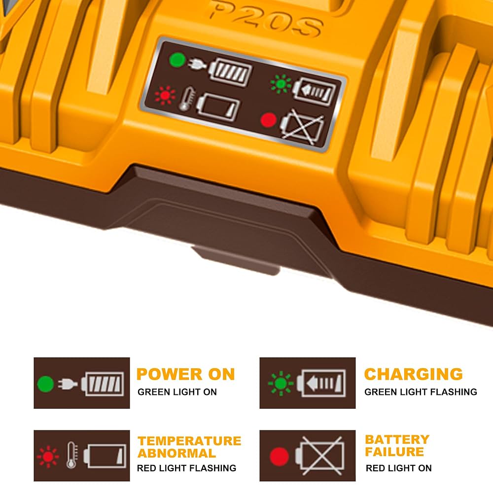 CARGADOR DOBLE BATERIA 20V 8.00AH IND-INGCO FCLI2082-4 - Imagen 2