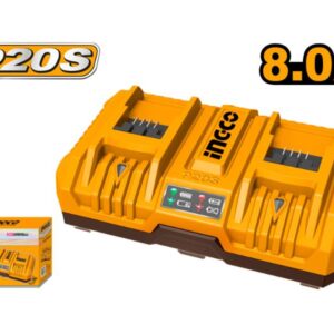 CARGADOR DOBLE BATERIA 20V 8.00AH IND-INGCO FCLI2082-4