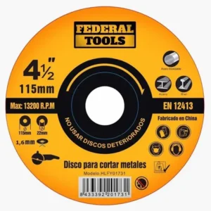 DISCO DE CORTE 115MM X1.6 FED TOOLS FT-C 11 115 162