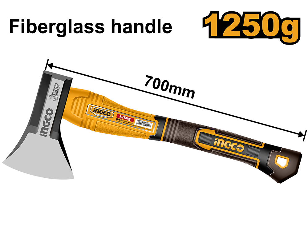 HACHA 1.25KG CABO FIBRA 70CM-INGCO HAX0811250