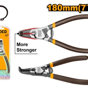 PINZA SEEGER CURVA EXTERNA 7'' /180MM - INGCO HCCP261802