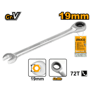 LLAVE CRIQUE COMBINADA 19MM INDUSTRIAL INGCO HCSPAR191