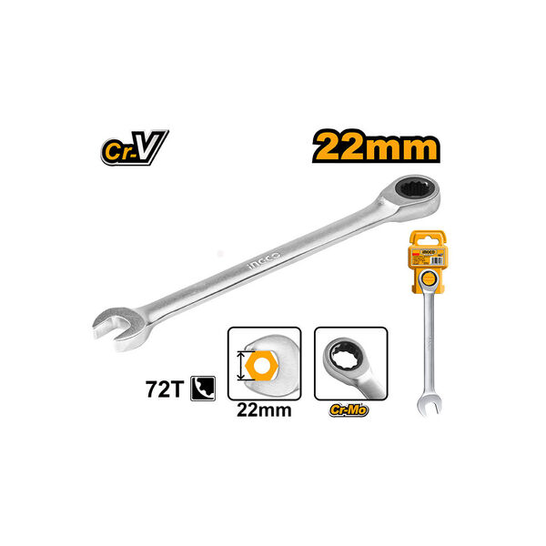 LLAVE CRIQUE COMBINADA 22MM -INGCO HCSPAR221