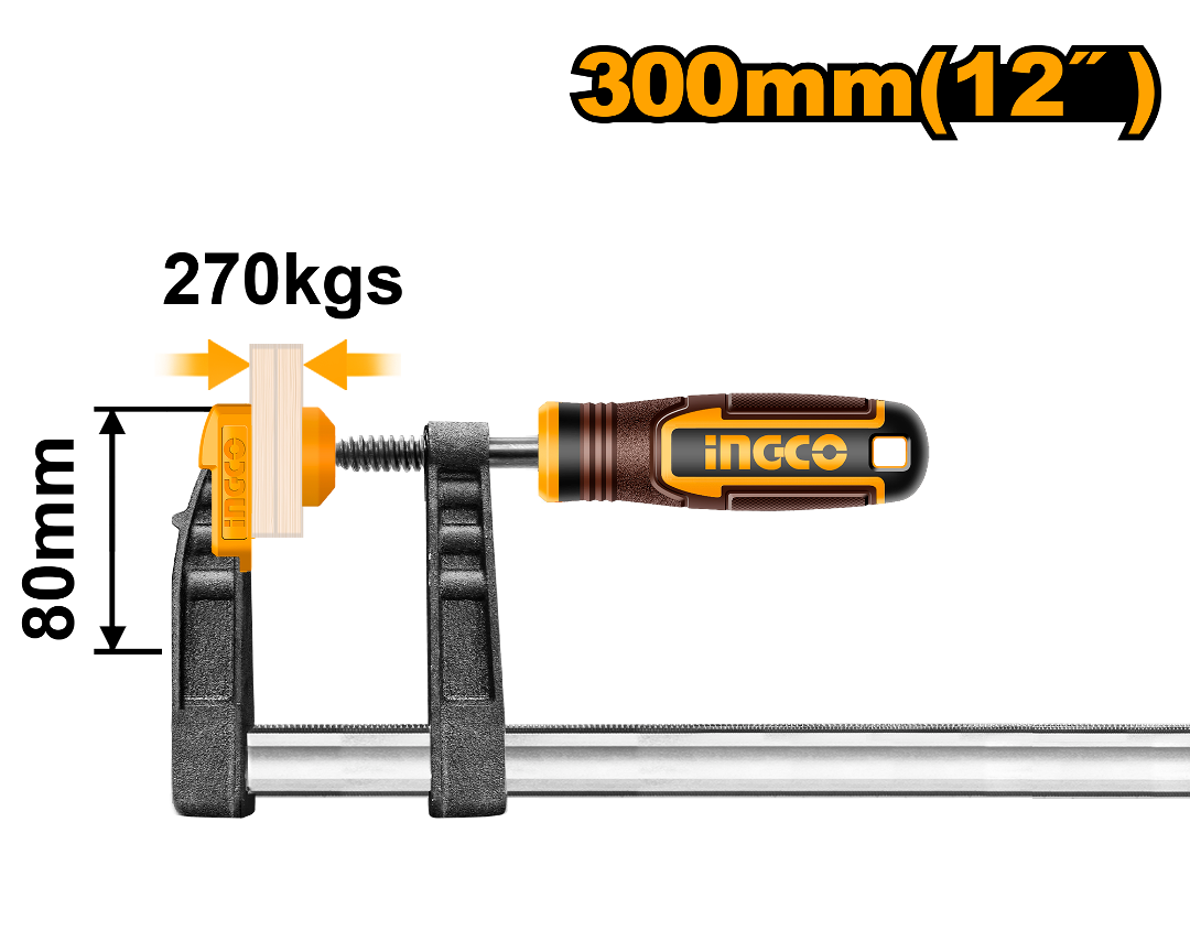 PRENSA SARGENTO F 80 X300MM INDUSTRIAL HFC020802