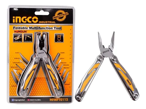 PINZA MULTIFUNCION 15 USOS + ESTUCHE-INGCO HFMFT0115