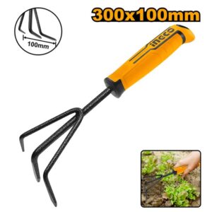 RASTRILLO DE MANO 3 DIENTES 300MM-INGCO HGR1008