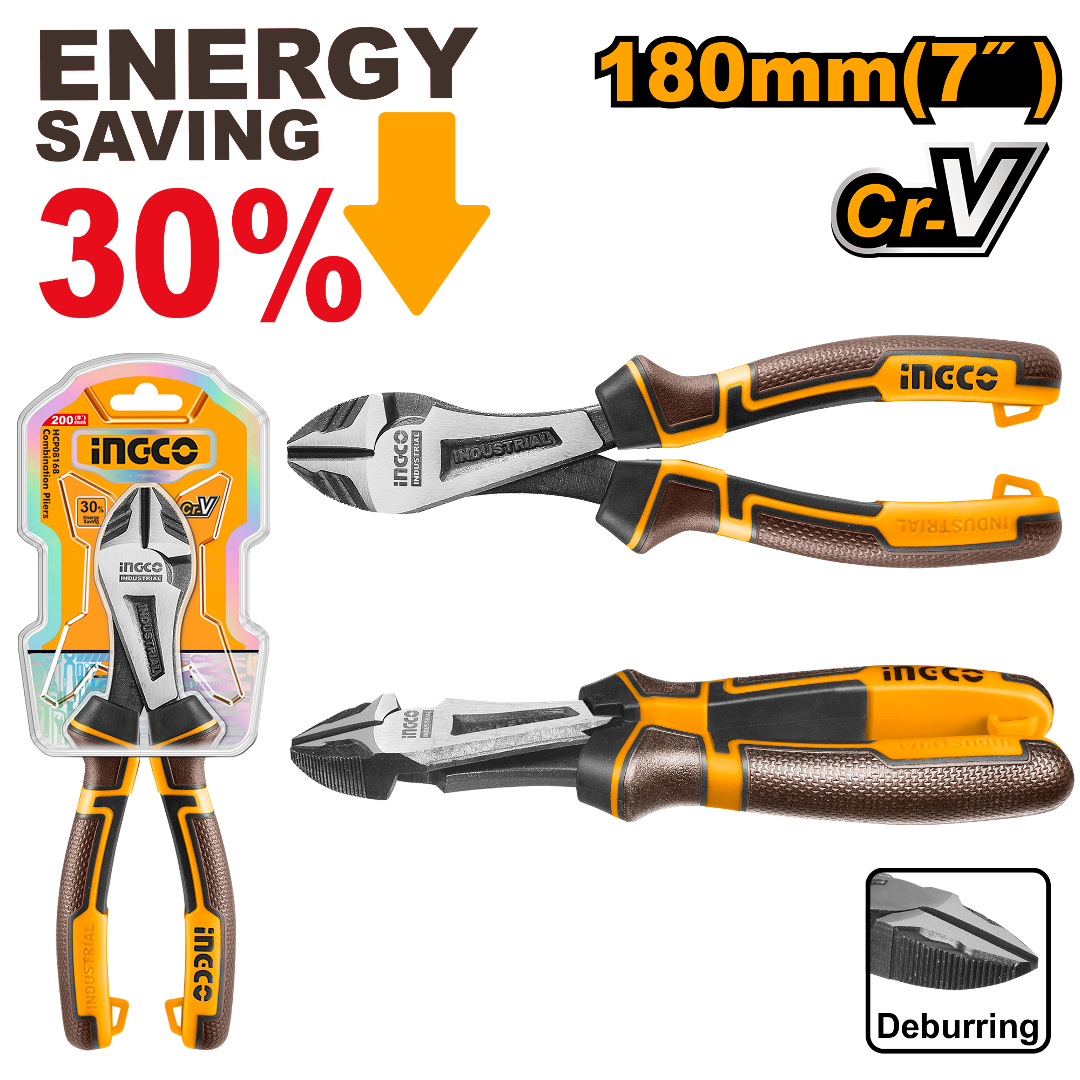 ALICATE CORTE DIAGONAL GRAN PALANCA 7" (180MM) - INGCO HHHDCP28180 - Imagen 3