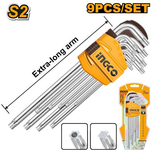 LLAVES TORX SET X 9 PCS 10-50 INDUSTRIAL-INGCO HHK13091