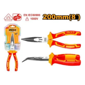 PINZA PUNTA DOBLADA AISLADA 8''-INGCO HIBNP28208