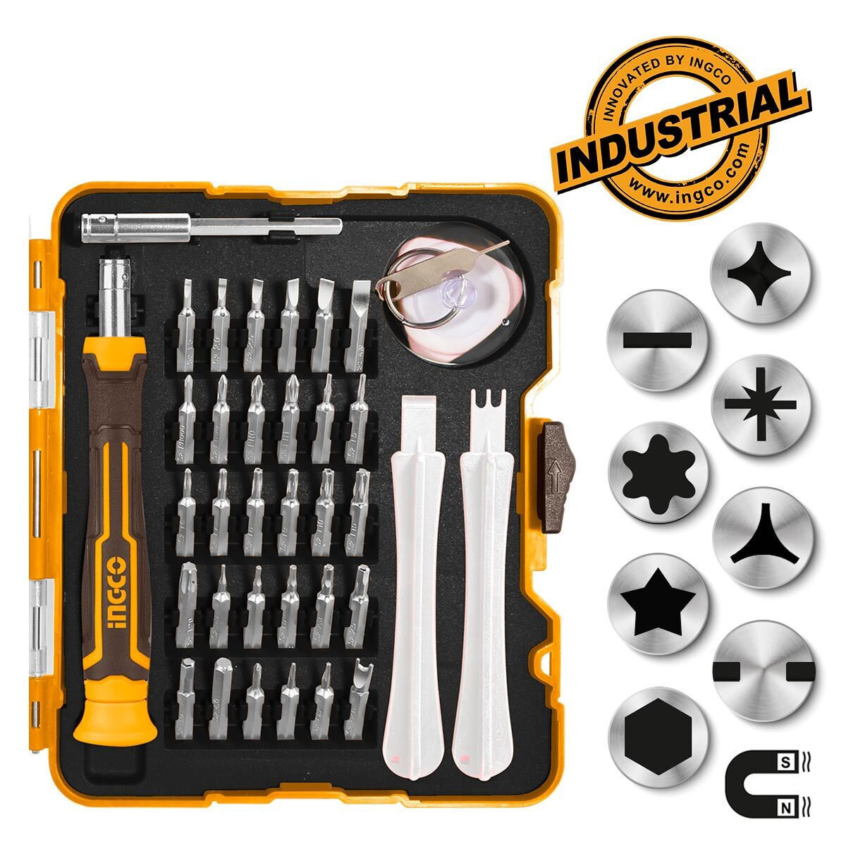DESTORNILLADORES PRECISION SET BOX X37 PCS-INGCO HKSDB0378 - Imagen 2