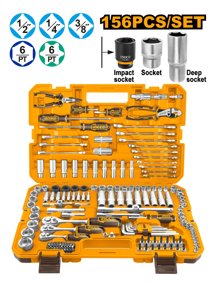 CAJA HERRAMIENTAS X 156PCS MALETIN-INGCO HKTHP21561 - Imagen 2