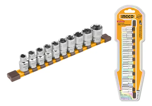 LLAVES Y BOCALLAVES MILIMETRICAS 1/2" X 10PCS-INGCO HKTS12103