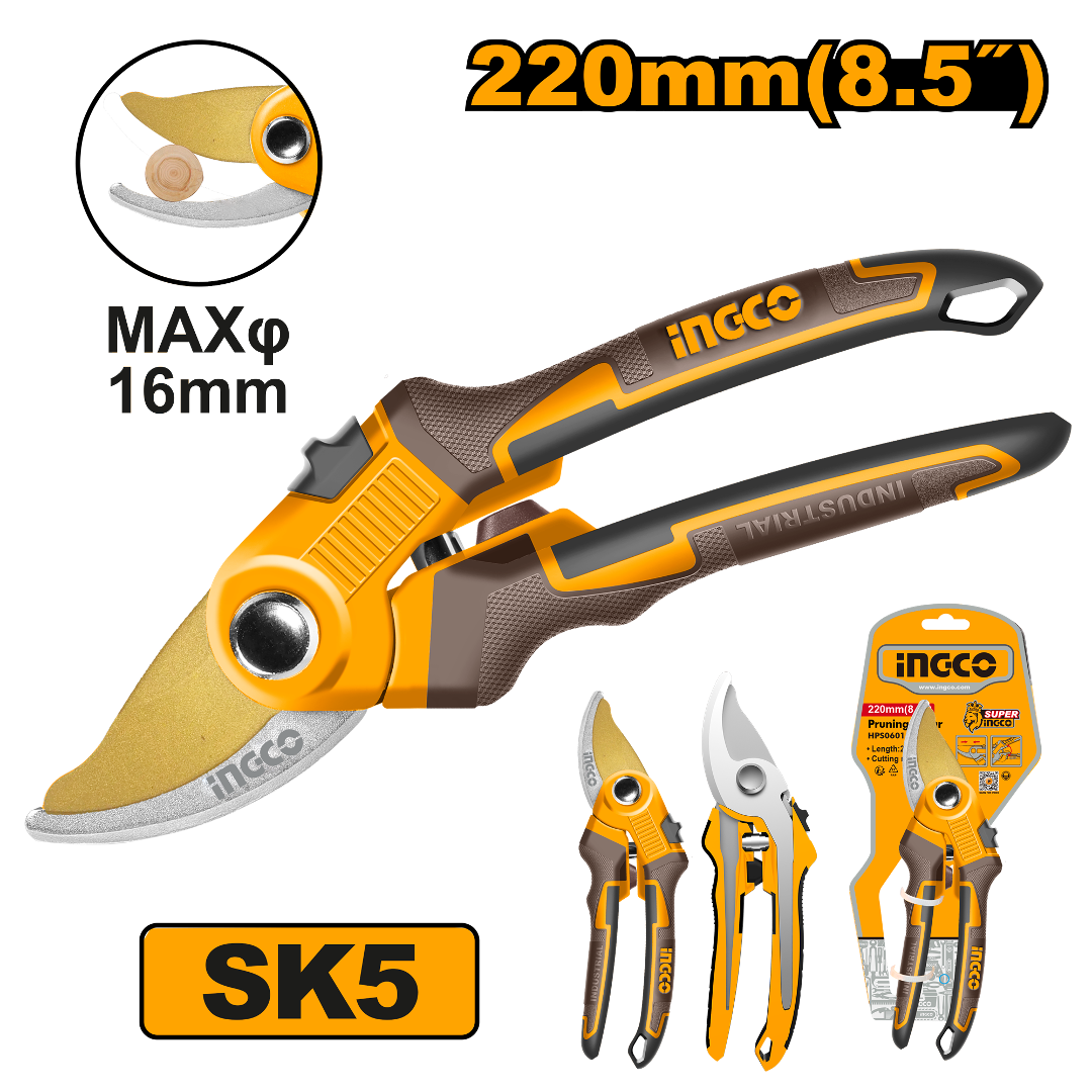 TIJERA DE PODAR 8.5"/215MM-INGCO HPS0601
