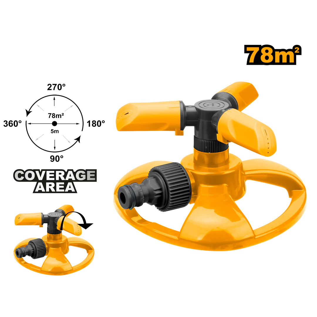 ROCIADOR GIRATORIO PLAST 3 BRAZOS ADAPT 3/4-INGCO HPS23602 - Imagen 2