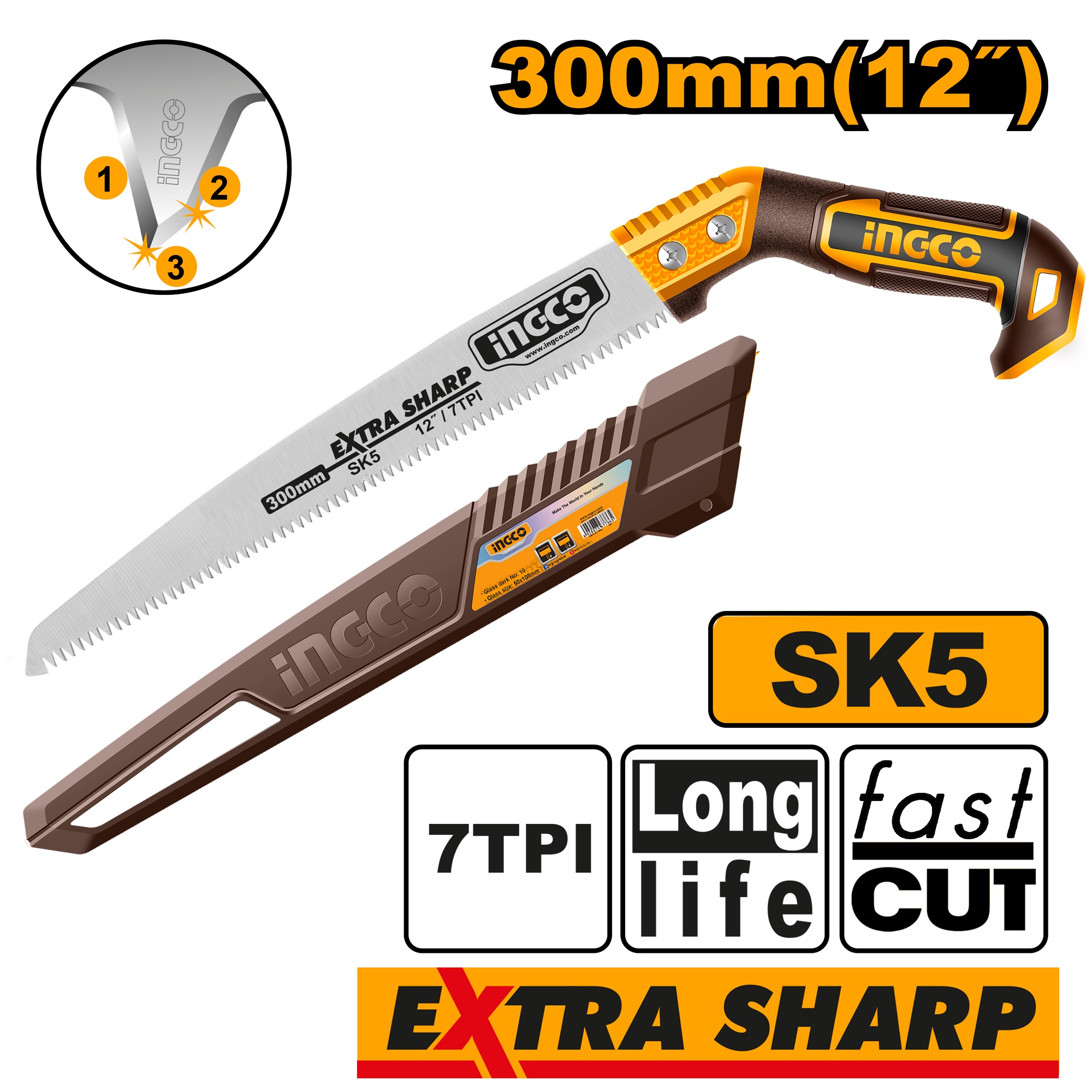 SIERRA DE PODAR 12` / 300MM - INGCO HPS3006