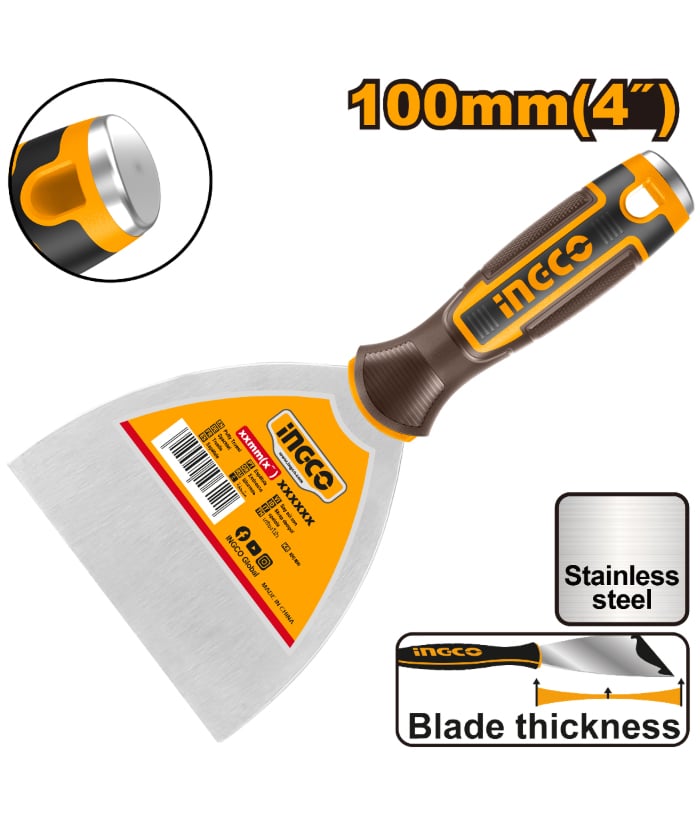 ESPATULA 4` /100MM INOXIDABLE-INGCO HPUT08100 - Imagen 2