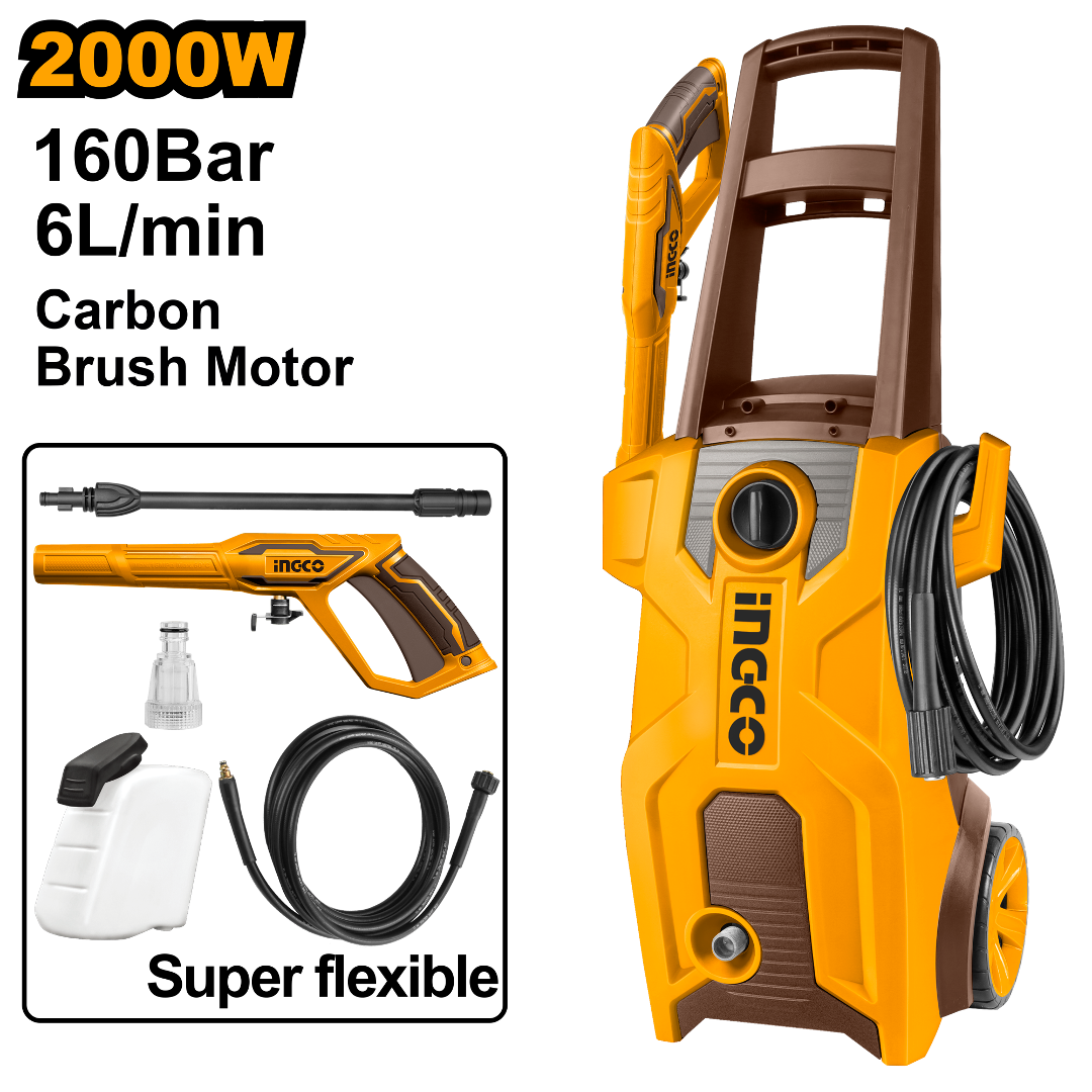 HIDROLAVADORA 110BAR 1800PSI 2000W 6LT/MIN-INGCO HPWR20018-4 - Imagen 2