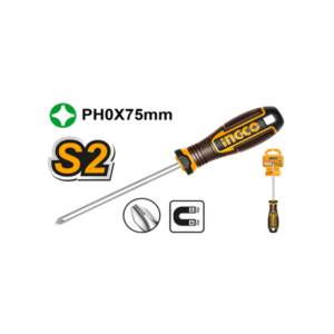 DESTORNILLADOR PHILLIP S2 0X0,75MM IMAN-INGCO HSDPH0075