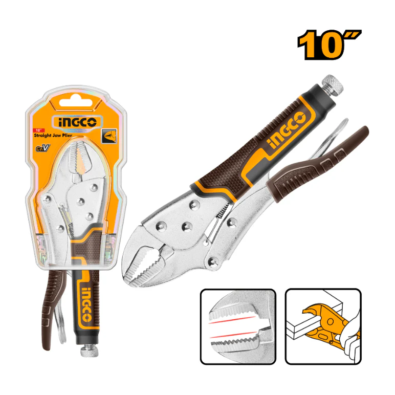 PINZA DE PRESION (PERRO) RECTA 10'' /250MM-INGCO HSJP0110