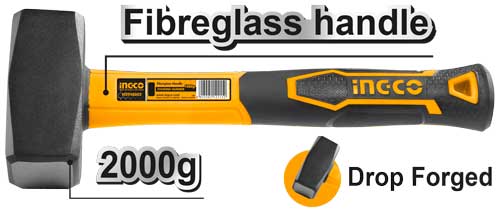 MAZA 2KG CABO FIBRA DE VIDRIO 28CM-INGCO HSTH8804