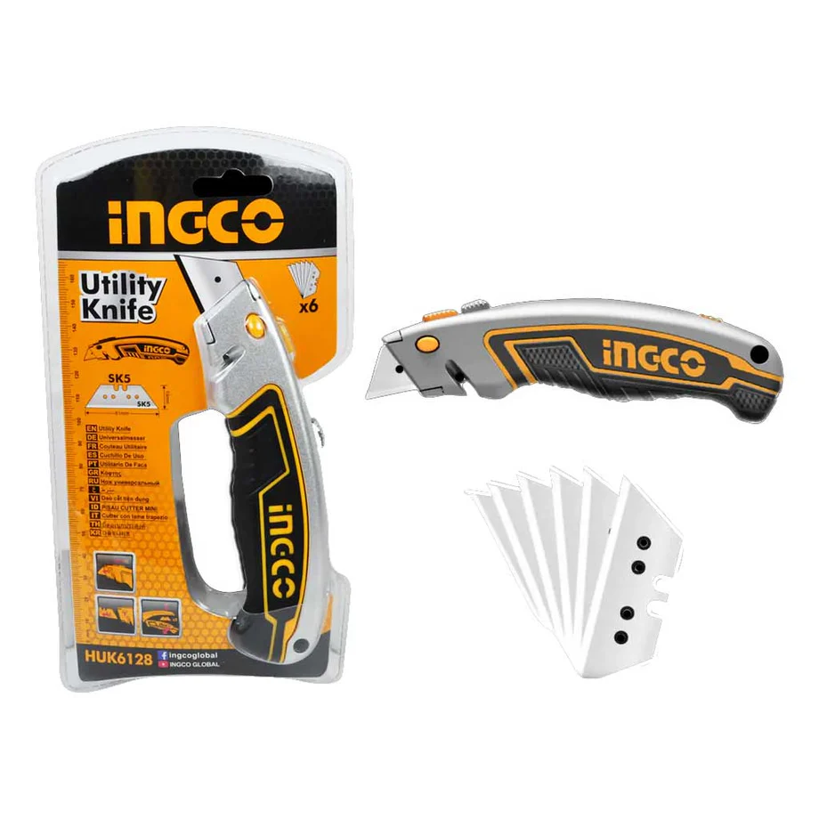 CUTTER DE ALUMINIO HOJA TRAPEZOIDAL 61X19MM-INGCO HUK6128