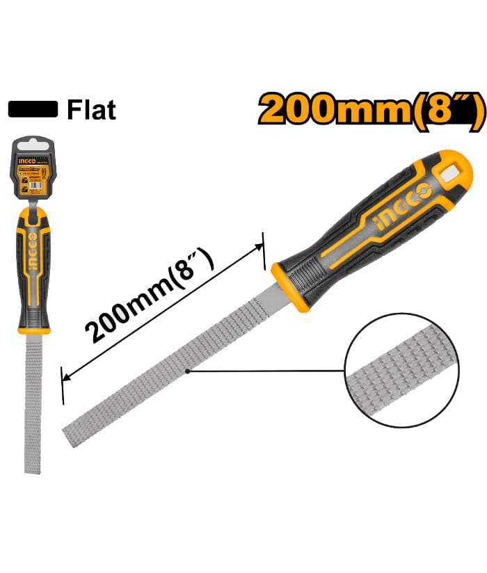 LIMAS ESCOFINA PARA MADERA PLANA 8PLG-INGCO HWFF088