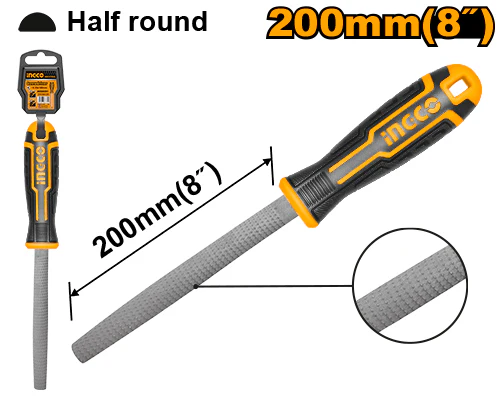 LIMAS ESCOFINA PARA MADERA 1/2 CAÑA 8PLG-INGCO HWHF088