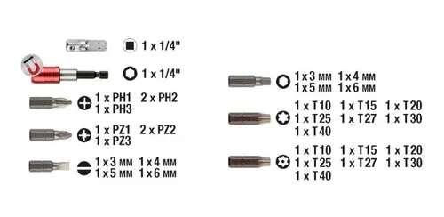 PUNTAS ATORNILLAR CAJA CON 32 PCS KWB 118490 - Imagen 2