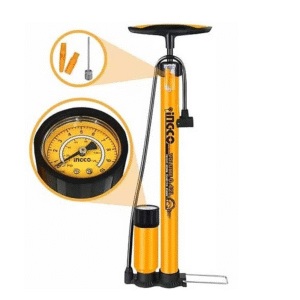 INFLADOR DE PIE METALICO CON MANOMETRO 38MM-INGCO MPP3811