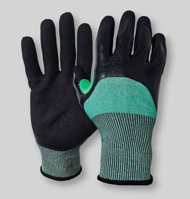 GUANTE ANTICORTE HPPE DOBLE BAÑO NITRILO T9-EMTOP PN-GN16T9