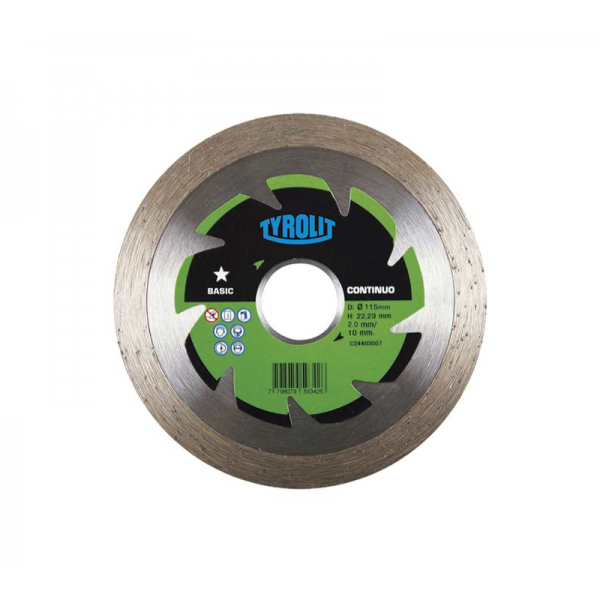 DISCO DIAMANTADO 110X22 CONTINUO BASIC TYB-C110