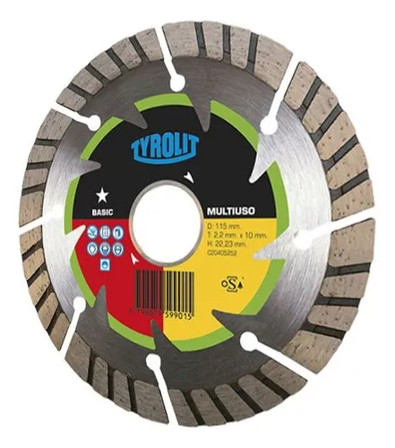 DISCO DIAMANTADO 114X22 MULTIUSO BASIC TYB-M115