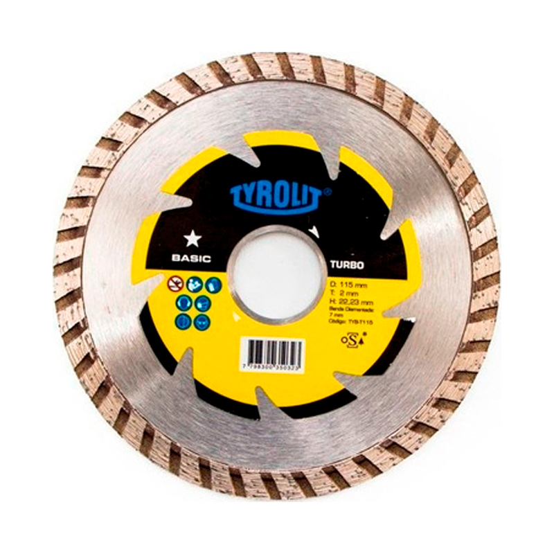 DISCO DIAMANTADO 180X22 TURBO BASIC TYB-T180