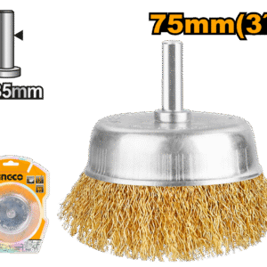 CEPILLO COPA RIZADO 3° /75MM P/TALADRO-INGCO WB30751