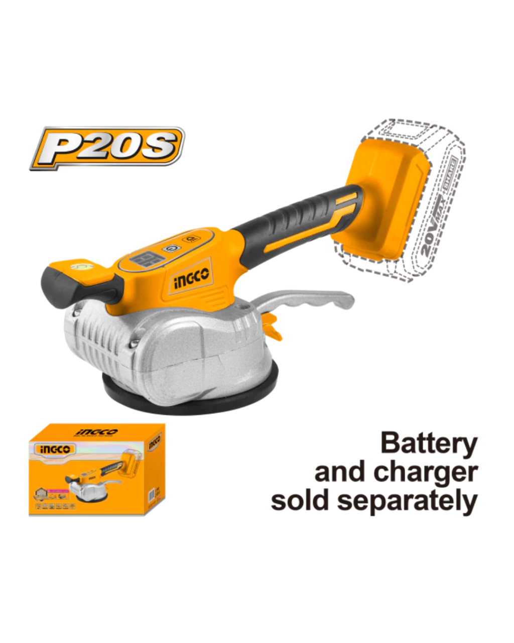 VIBRADOR DE CERAMICO 20V-INGCO CTVLI2010