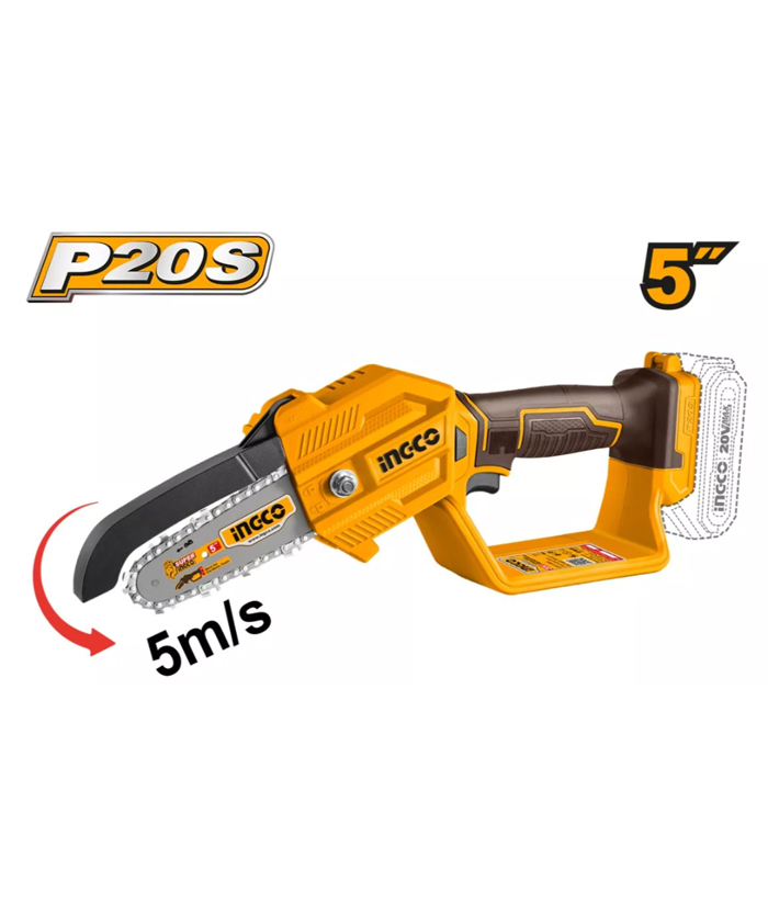 MOTOSIERRA MINI 5'' 20V-125MM C/KIT- INGCO CGSLI20581-4
