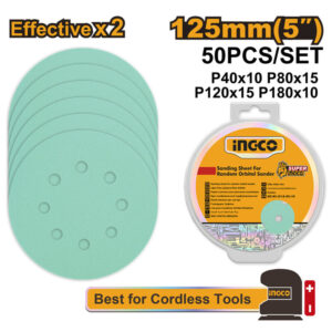 BLISTER X50 HOJAS DE LIJA 5° /125MM PARA LIJADORA AKRS125050