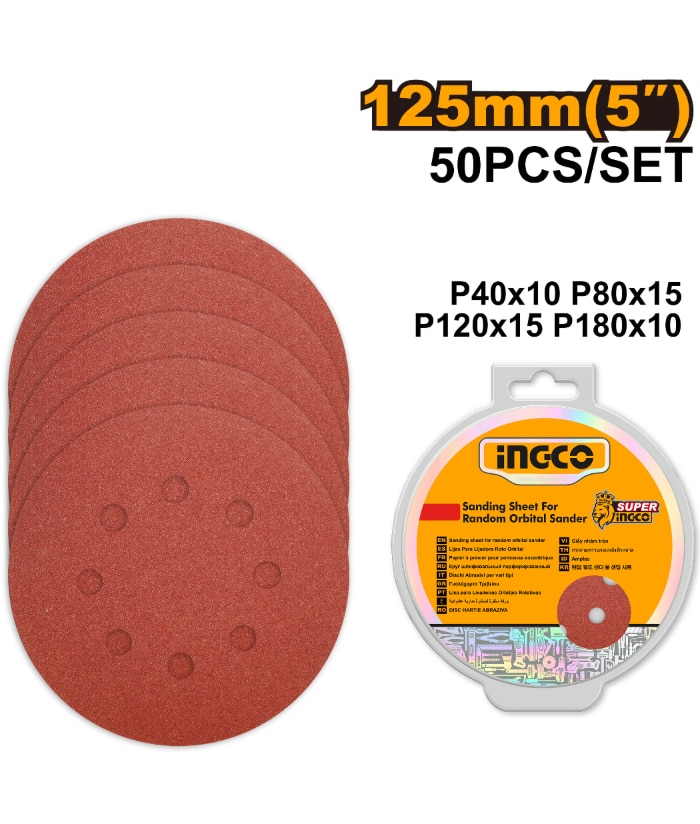 BLISTER X50 HOJAS DE LIJA 5° /125MM AKRS1250511